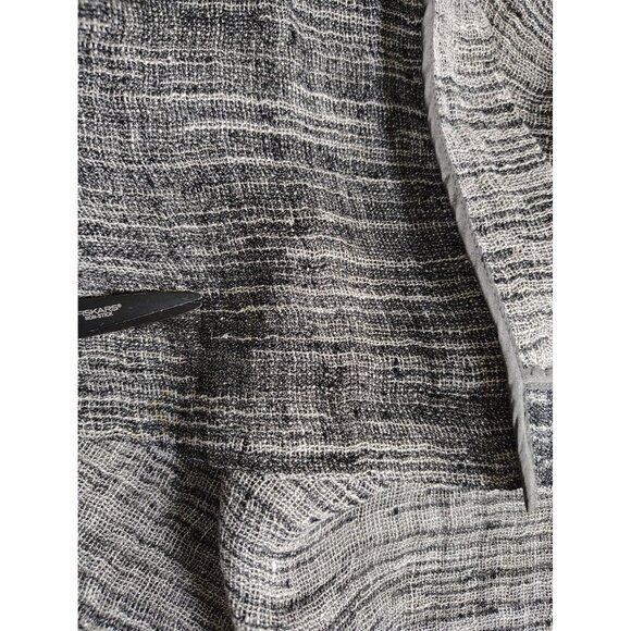 Eileen Fisher Gray Linen Blend Cardigan Size Medium Petite Gauzy Lightweight - Picture 7 of 10